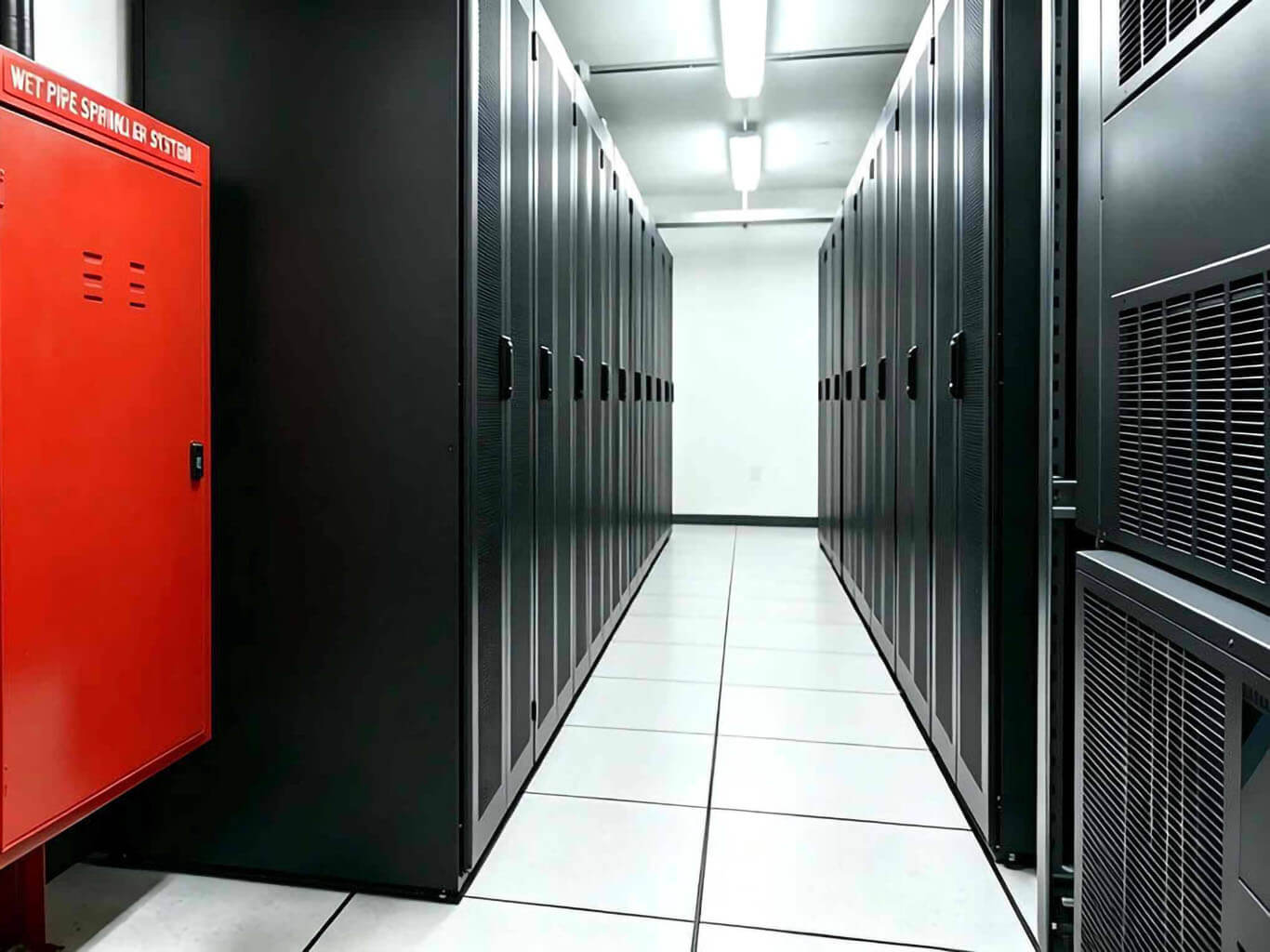 Data center and power facility inerting system for fire safety protection