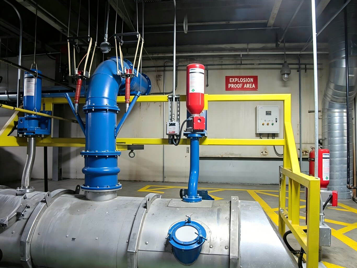 Nitrogen explosion prevention system in mining industry operations