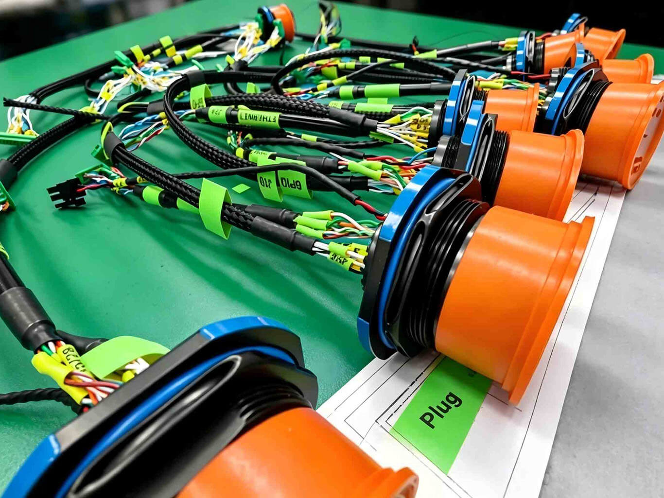 Nitrogen use in cable and connector manufacturing process