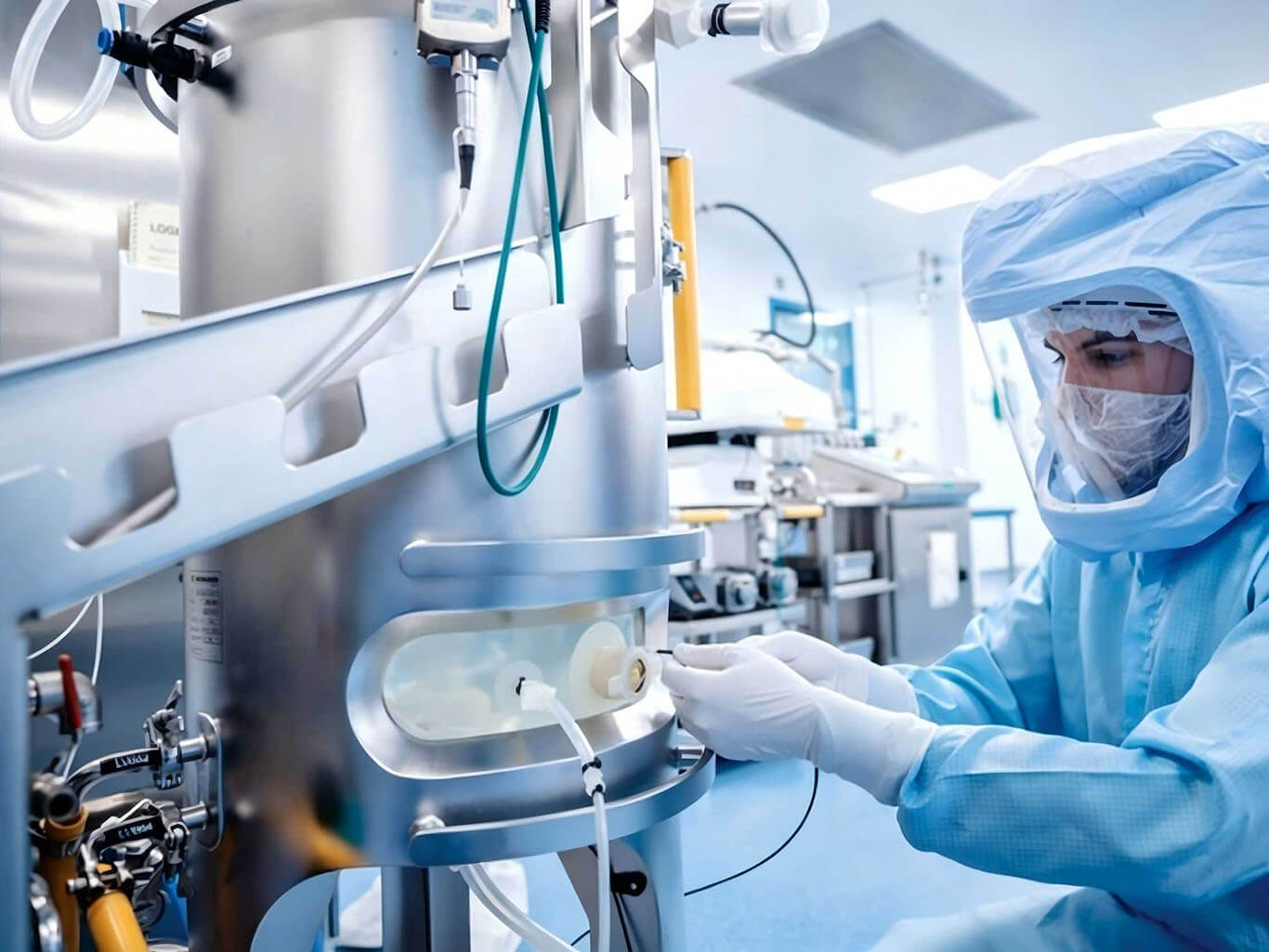 Oxygen supply for pharmaceutical cell culture production