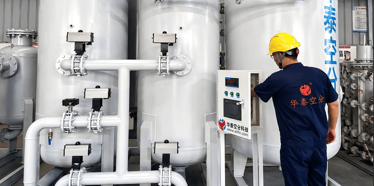 Factory testing of nitrogen and oxygen generation system before delivery