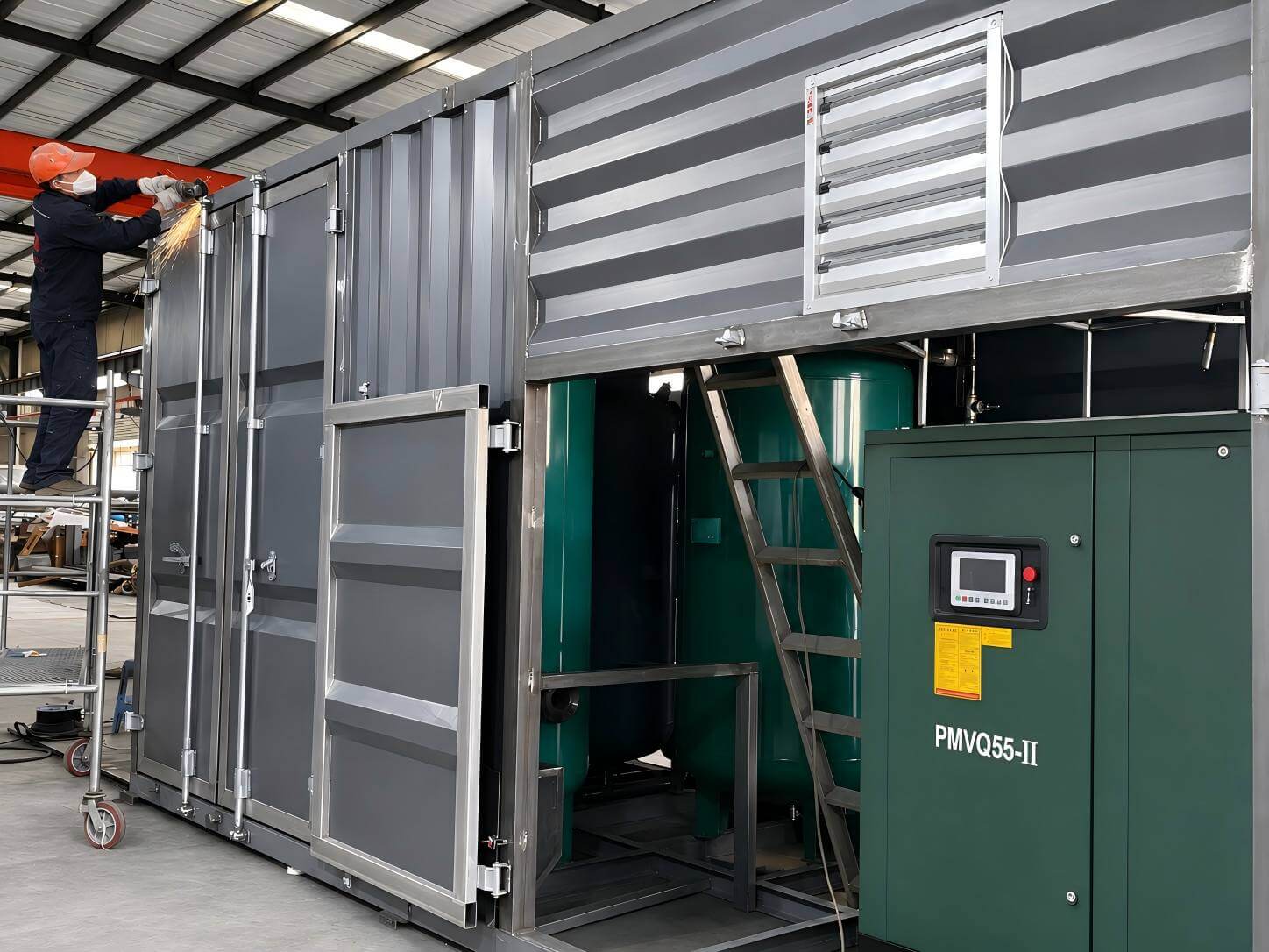 HUATAI engineers building a custom nitrogen and oxygen generation system
