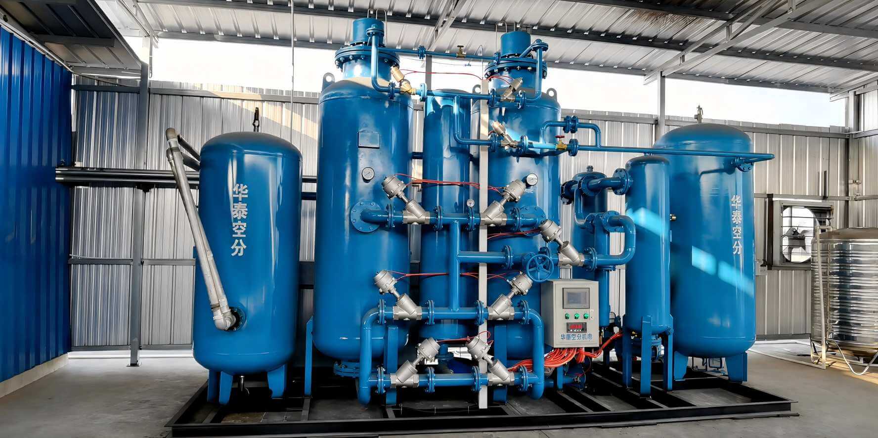 Nitrogen generator installed and operating at a semiconductor manufacturing facility